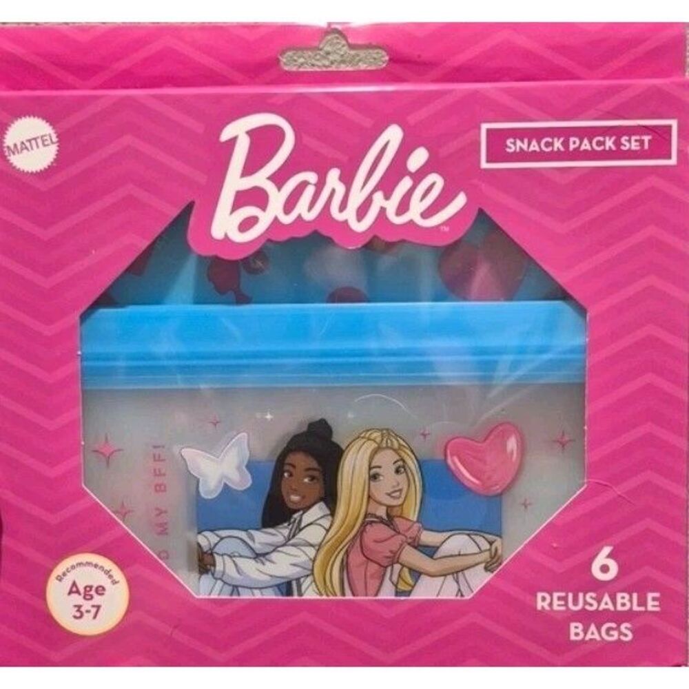 Mattel Barbie Reusable Snack Bags
